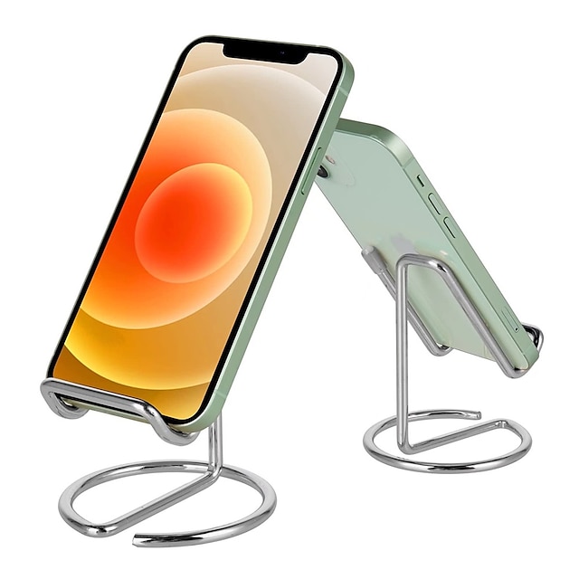 Phones & Accessories Phone Mounts & Holders | Cell Phone Stand for Desk Cute Metal Black Cell Phone Stand Holder Desk Accessorie