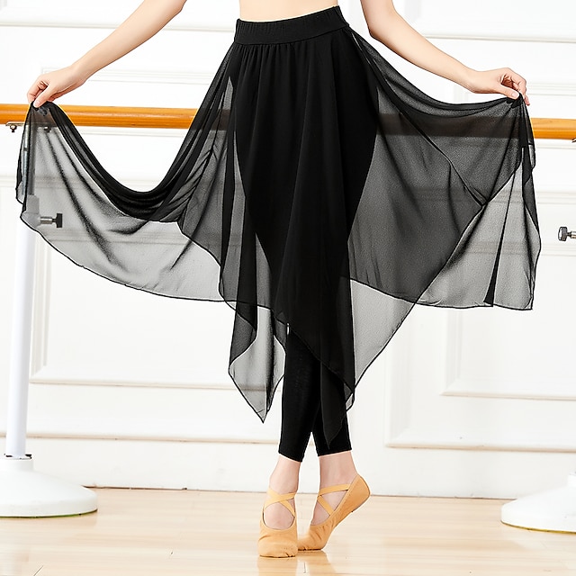 Breathable Ballet Skirts Pure Color Women‘s Training Performance High Modal