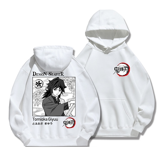 Toys & Hobbies Cosplay & Costumes | Inspired by Demon Slayer: Kimetsu no Yaiba Tomioka Giyuu Hoodie Cartoon 100% Polyester Anime