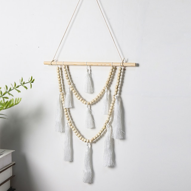 Home & Garden Home Decor | Bohemian Tassel Tapestry Cotton Thread Weaving Creative Hand-Made Home Decoration Wall Decoration - K