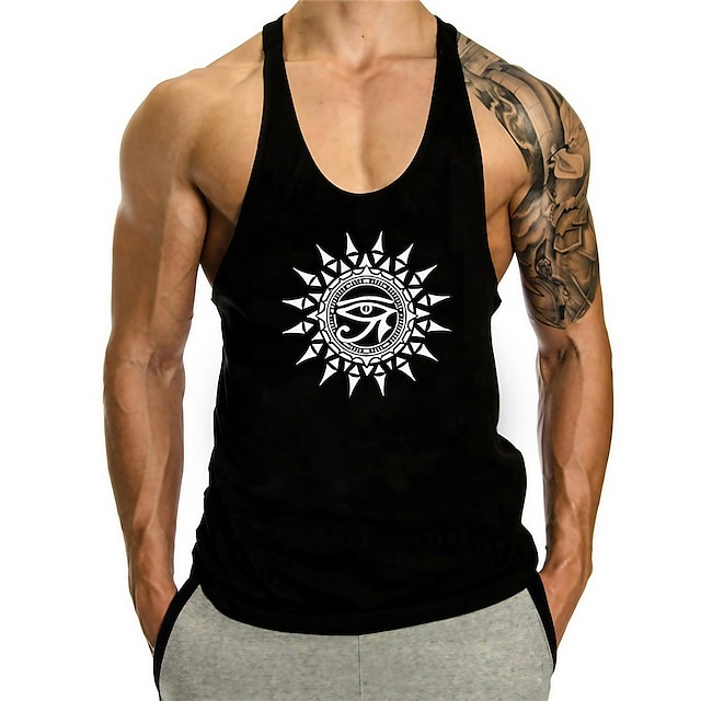  Men's Vest Top Tank Top Vest Designer Summer Sleeveless Graphic Patterned Sun Hot Stamping Plus Size Crew Neck Daily Sports Print Clothing Clothes Designer Fashion Classic Wine White Black