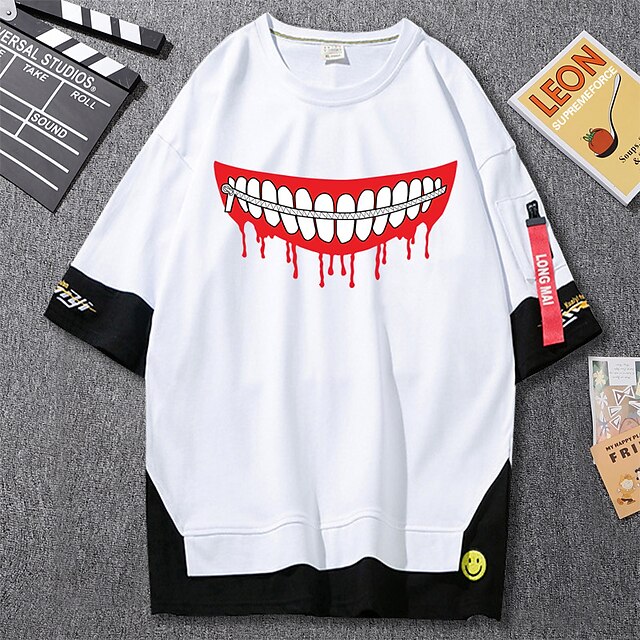 Toys & Hobbies Cosplay & Costumes | Inspired by Genshin Impact Kaneki Ken T-shirt Cartoon 100% Polyester Anime Harajuku Graphic 