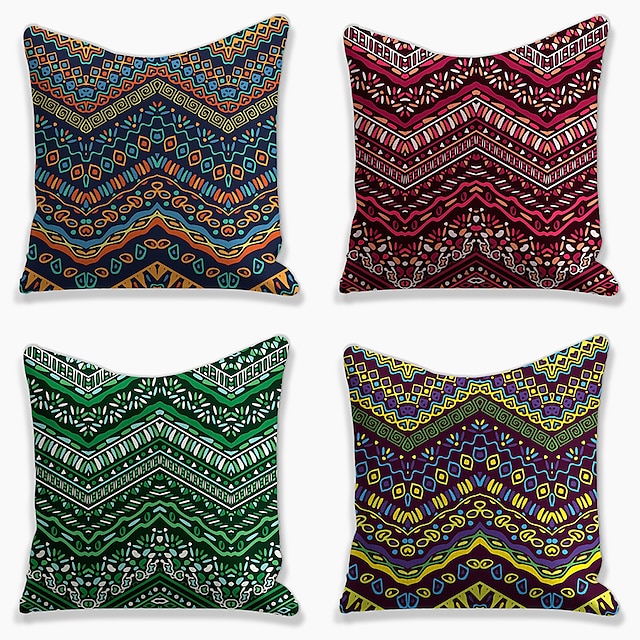 Home & Garden Home Decor | Wavy Double Side Cushion Cover 4PC Soft Decorative Square Throw Pillow Cover Cushion Case Pillowcase 