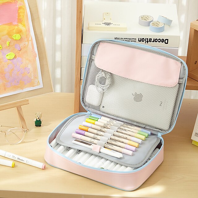 Consumer Electronics Stationery | Pencil Cases Wear-Resistant Multifunction With Zipper Canvas for School Office Student - QZ832