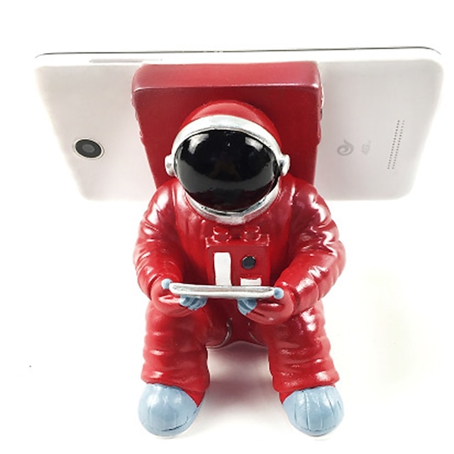 Phones & Accessories Phone Mounts & Holders | Creative Office Desk Decoration Resin Mobile Phone Stand Astronaut Household Goods