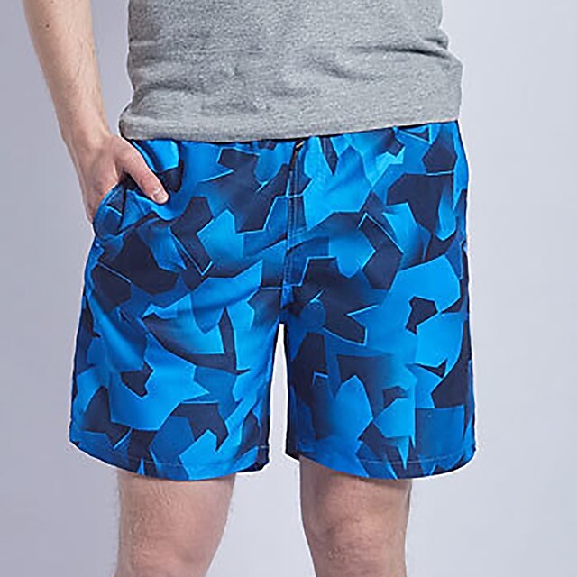 colorful Cross Pattern Mens Beach Shorts Elastic Waist Pockets Lightweight Swimming Board Short Quick Dry Short Trunks