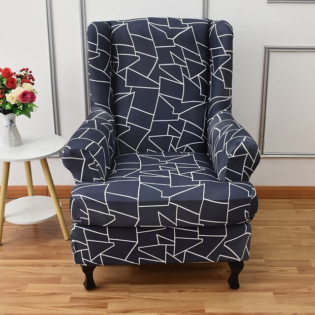 Stretch Wingback Chair Cover Wing Chair Slipcovers Spandex Fabric