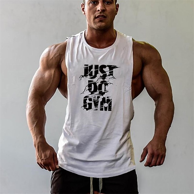 Gym Tank Top Vest Sleeveless T-Shirt for Bodybuilding 