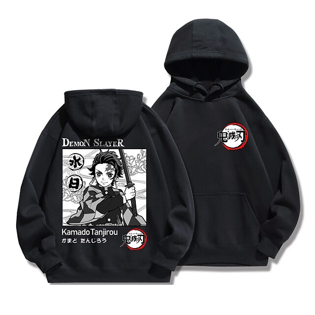 Toys & Hobbies Cosplay & Costumes | Inspired by Demon Slayer: Kimetsu no Yaiba Kamado Tanjiro Hoodie Cartoon 100% Polyester Anim