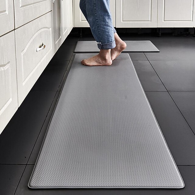 PVC Kitchen Floor Mat Combination Nonslip Oilproof Wipeable Simple