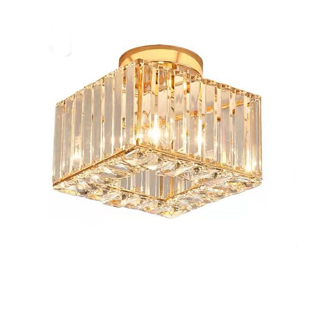 Lights & Lighting Pendant Lights | 23cm Ceiling Lights LED Crystal Hallway Light Porch Light Square Metal Electroplated Modern 2