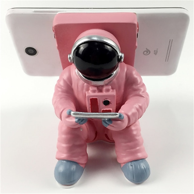 Phones & Accessories Phone Mounts & Holders | Creative Office Desk Decoration Resin Mobile Phone Stand Astronaut Household Goods