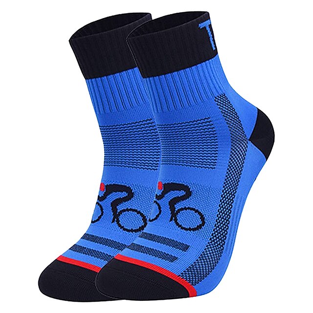Compression Socks Athletic Sports Socks Crew Socks Cycling Socks Men's