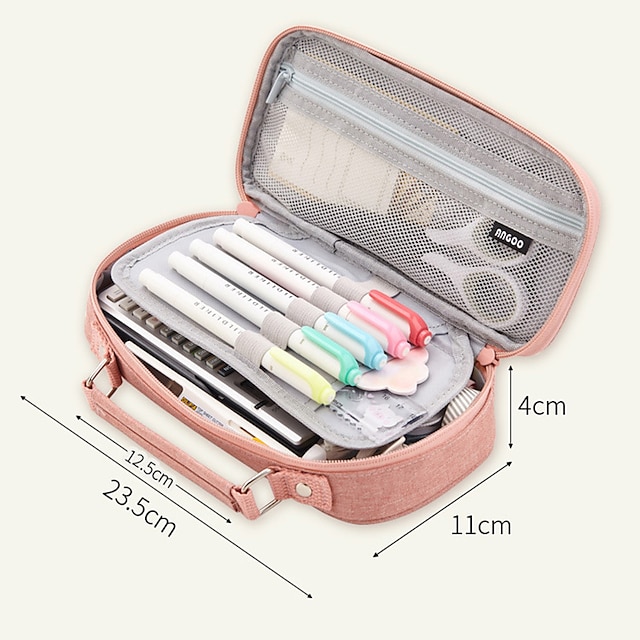 Consumer Electronics Stationery | Pencil Cases Wear-Resistant Multifunction With Zipper Canvas for School Office Student - DC855