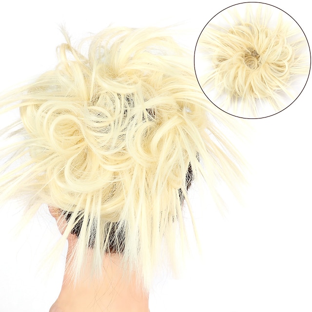 Beauty & Hair Wigs & Hair Pieces | Messy Bun Hair Piece Hair Scrunchie Fluffy Tousled Updo Hairpieces Synthetic Hair Bun Extensi