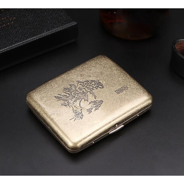 Home & Garden Home Decor | 20 Sticks of Cigarette Case with Both Sides Open to Support Generation of Bronze Condensed Flower Met