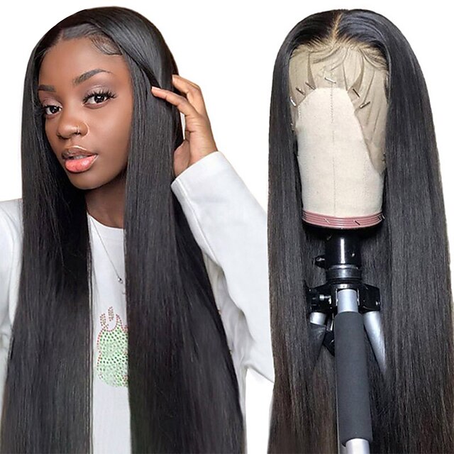 Beauty & Hair Wigs & Hair Pieces | Remy Human Hair 13x4 Lace Front 4x4 Lace Closure Wig with Natural Hairline Brazilian Hair kin