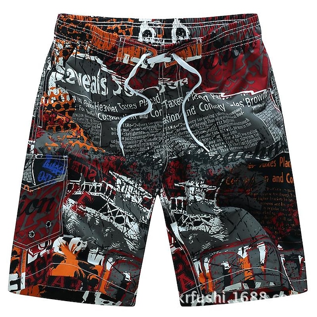 Per uomo Pantaloncini da mare Boxer da mare Asciugatura rapida Leggero  Boxer da surf Costume da bagno Fodera in rete A cordoncino Con tasche Nuoto  Surf Sport acquatici Con stampe del 9058941
