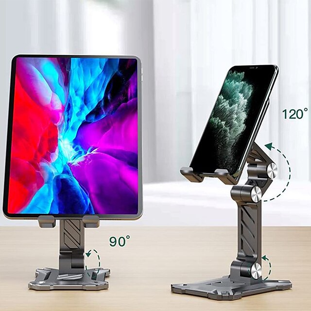 Phones & Accessories Phone Mounts & Holders | Cell Phone Stand Desktop Alloy Foldable Cell Phone Stand Angle Height Adjustable P