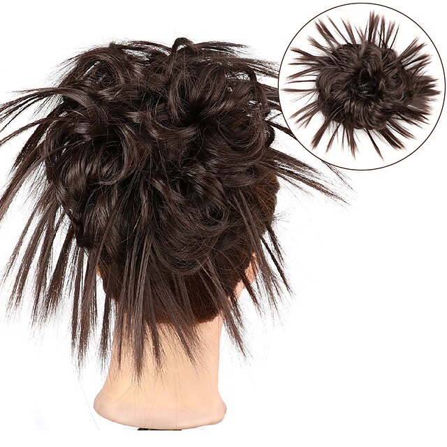 Beauty & Hair Wigs & Hair Pieces | Messy Bun Hair Piece Hair Scrunchie Fluffy Tousled Updo Hairpieces Synthetic Hair Bun Extensi