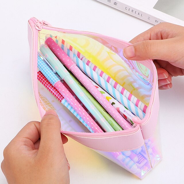 Consumer Electronics Stationery | Pencil Case Pen Pouch Marker Bag Waterproof Wear-Resistant Transparent TPU for School Office S