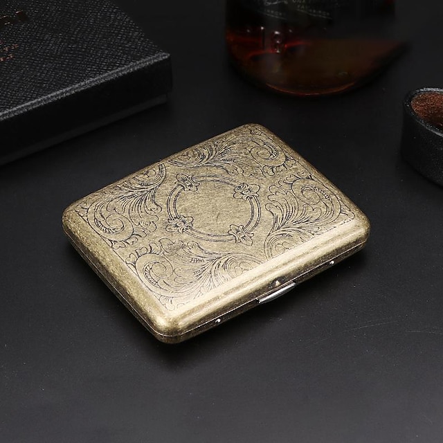 Home & Garden Home Decor | 20 Sticks of Cigarette Case with Both Sides Open to Support Generation of Bronze Condensed Flower Met