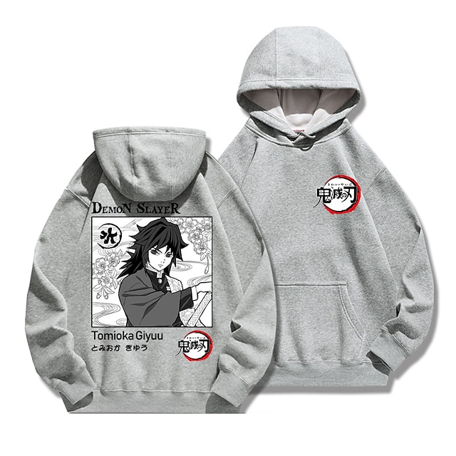 Toys & Hobbies Cosplay & Costumes | Inspired by Demon Slayer: Kimetsu no Yaiba Tomioka Giyuu Hoodie Cartoon 100% Polyester Anime