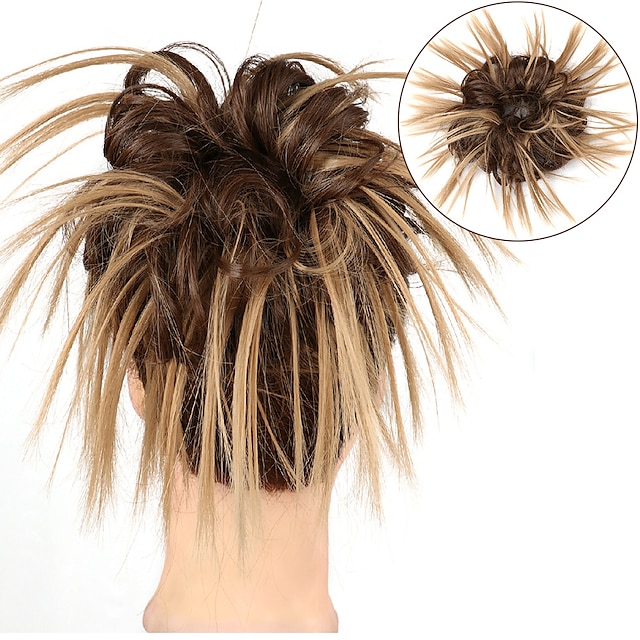 Beauty & Hair Wigs & Hair Pieces | Messy Bun Hair Piece Hair Scrunchie Fluffy Tousled Updo Hairpieces Synthetic Hair Bun Extensi