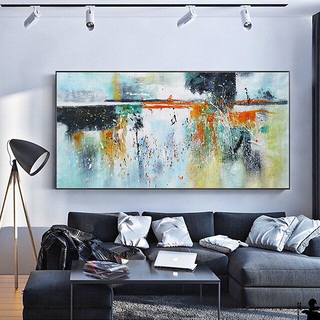 Home & Garden Wall Art | Oil Painting Hand Painted Horizontal Abstract Modern Rolled Canvas (No Frame) - MW65910