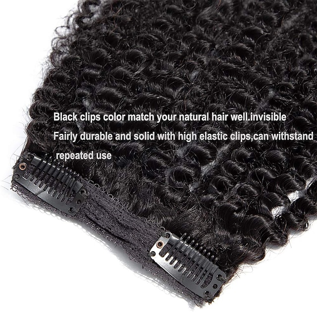 Afro Kinky Curly Clip In Hair Extensions Brazilian Virgin Hair Natural 4b 4c Kinky Curly Clip 6881