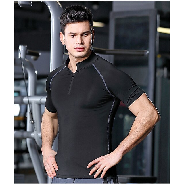 Sports & Outdoors Running, Jogging & Walking | Mens Running Shirt Tee Tshirt Top Athletic Breathable Quick Dry Moisture Wicking 