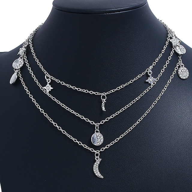 Shoes & Bags Fashion Accessories | 1pc Statement Necklace For Womens Christmas Gift Prom Alloy Classic Star - DP36944