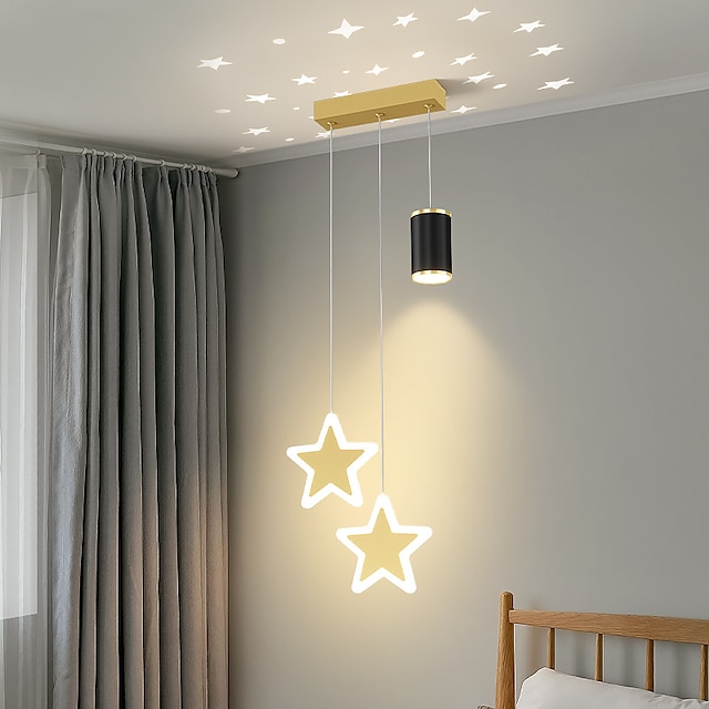  Подвесной светильник в скандинавском стиле 90 см, светодиодный металлический проектор, свет звездного неба, спальня, детская комната