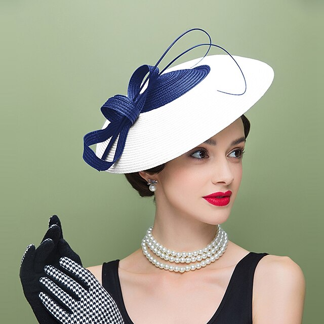Women's Fascinators Pillbox Hat Cap Weddings Straw Fedora Vintage