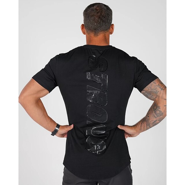 Sports & Outdoors Running, Jogging & Walking | Mens Running Shirt Tee Tshirt Top Athletic Athleisure Summer Spandex Breathable Q