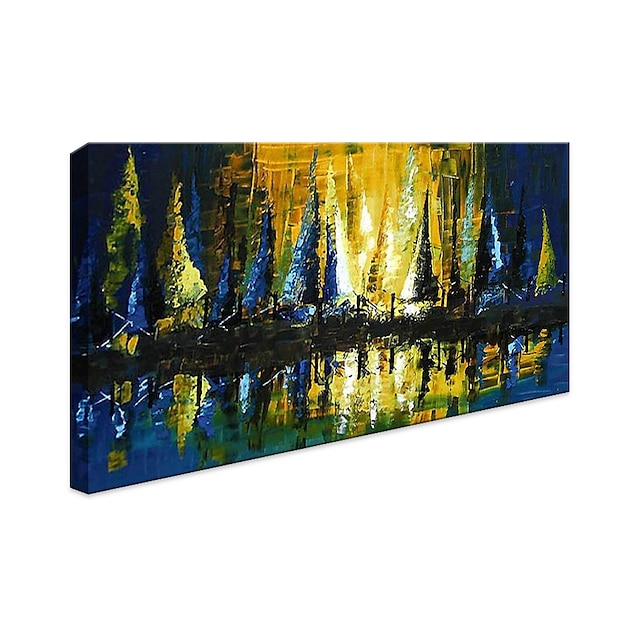 Home & Garden Wall Art | Oil Painting Hand Painted Horizontal Landscape Modern Rolled Canvas (No Frame) - KV29296