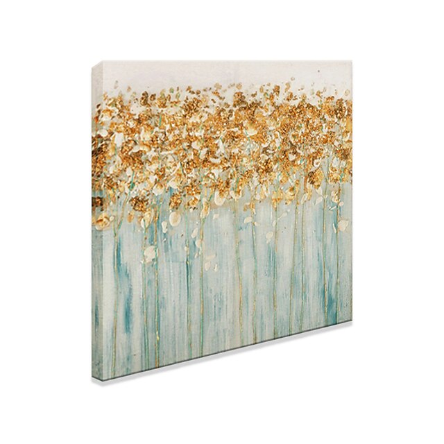 Home & Garden Wall Art | Handmade Oil Painting Canvas Wall Art Decoration Modern Golden Flower for Home Decor Rolled Frameless U