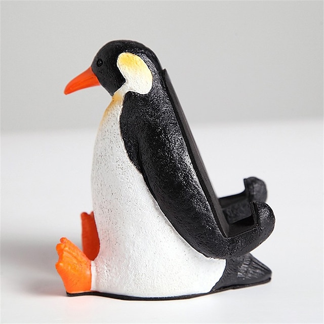 Phones & Accessories Phone Mounts & Holders | Desktop Cell Phone Stand Holder Penguin Cell Phone Holder Decoration Ornament Stan