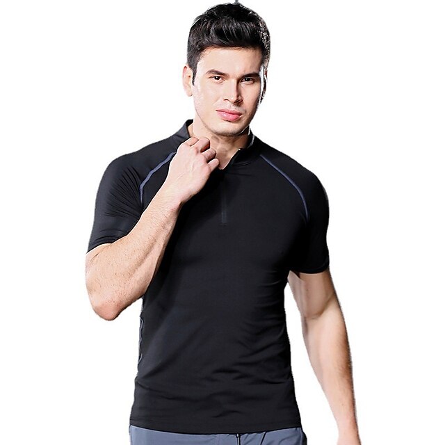 Sports & Outdoors Running, Jogging & Walking | Mens Running Shirt Tee Tshirt Top Athletic Breathable Quick Dry Moisture Wicking 