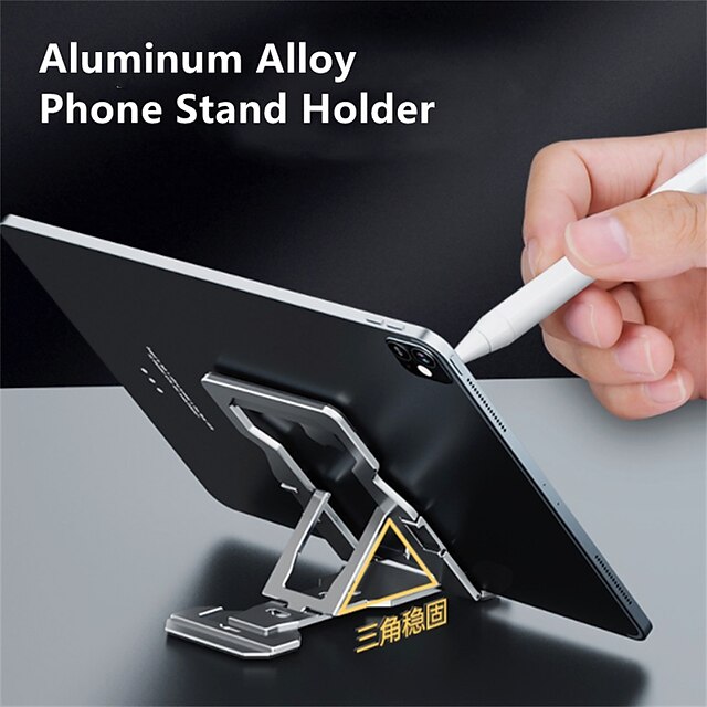 Phones & Accessories Phone Mounts & Holders | Foldable Phone Stand Holder Aluminum Alloy For IPhone IPad Universal Angle Adjusta