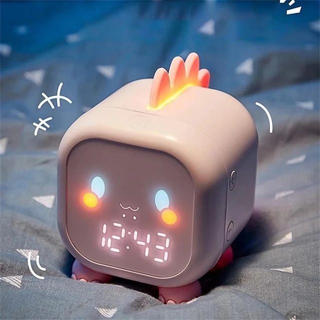  Electronic Alarm Clock Creative Fun Dragon Children Bed LED Mini Alarm Clock The Students Intelligence Desktop Clock Home Decor 1pcs