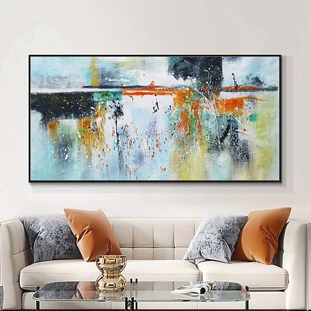 Home & Garden Wall Art | Oil Painting Hand Painted Horizontal Abstract Modern Rolled Canvas (No Frame) - MW65910