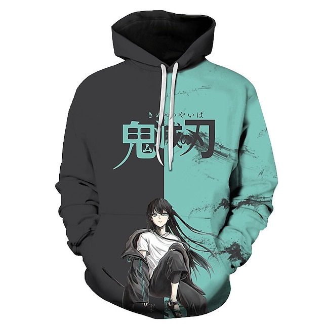 Toys & Hobbies Cosplay & Costumes | Inspired by Demon Slayer: Kimetsu no Yaiba Muichiro Tokito Hoodie Cartoon 100% Polyester Ani