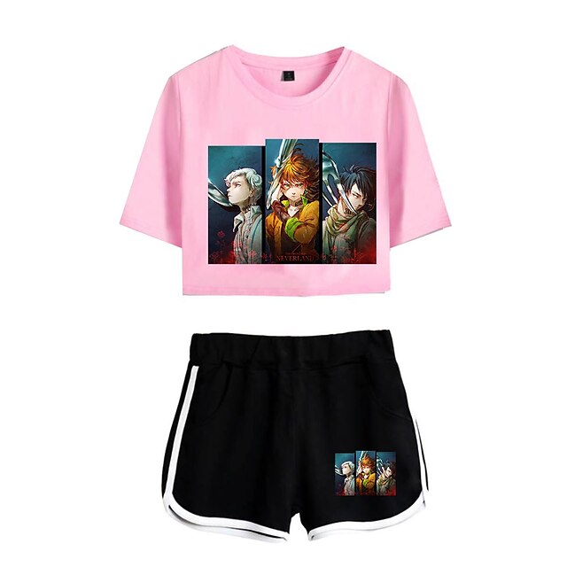 Toys & Hobbies Cosplay & Costumes | Inspired by The Promised Neverland Emma Outfits Crop Top 100% Polyester Anime Harajuku Graph