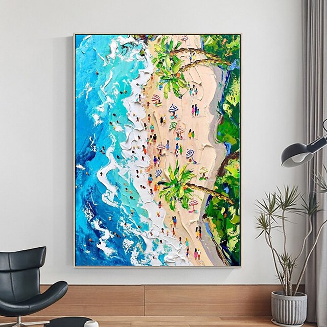 Home & Garden Wall Art | Oil Painting Hand Painted Vertical Abstract Landscape Modern Rolled Canvas (No Frame) - ZD38256