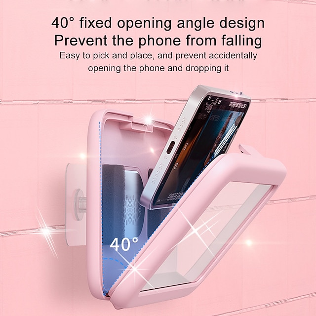 Phones & Accessories Phone Mounts & Holders | High-sensitive Touch Screen Shower Phone Holder 360 Rotatable Waterproof Oceavity 