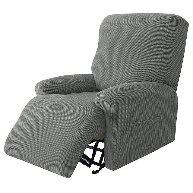  1 conjunto de 4 peças capa reclinável elástica jacquard spandex capa reclinável capa de cadeira reclinável forma capas reclináveis antiderrapantes para reclinável grande padrão, sofá chivas