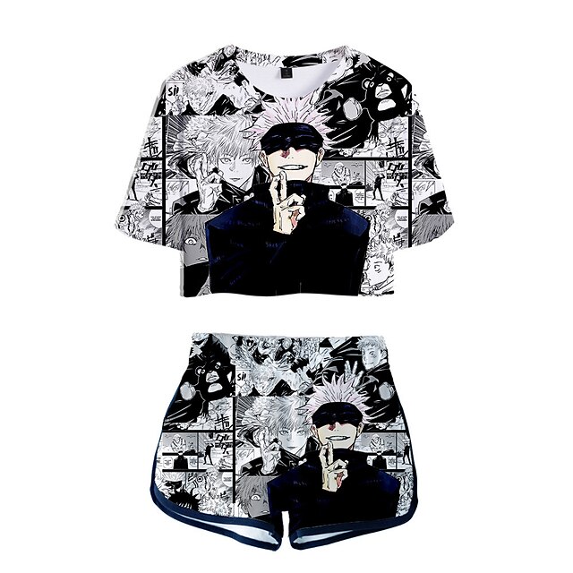 Toys & Hobbies Cosplay & Costumes | Inspired by Jujutsu Kaisen Yuji Itadori Gojo Satoru Ryomen Sukuna Crop Top Cartoon 100% Poly