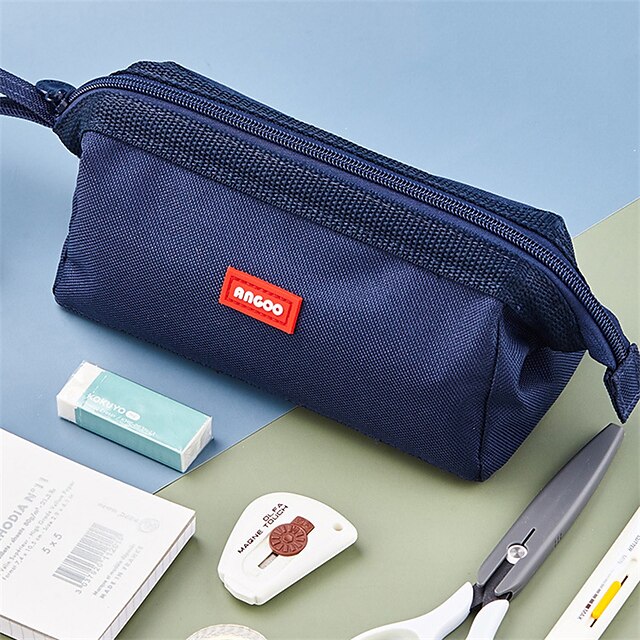 Consumer Electronics Stationery | Pencil Cases Wear-Resistant Multifunction With Zipper Canvas for School Office Student - WU399