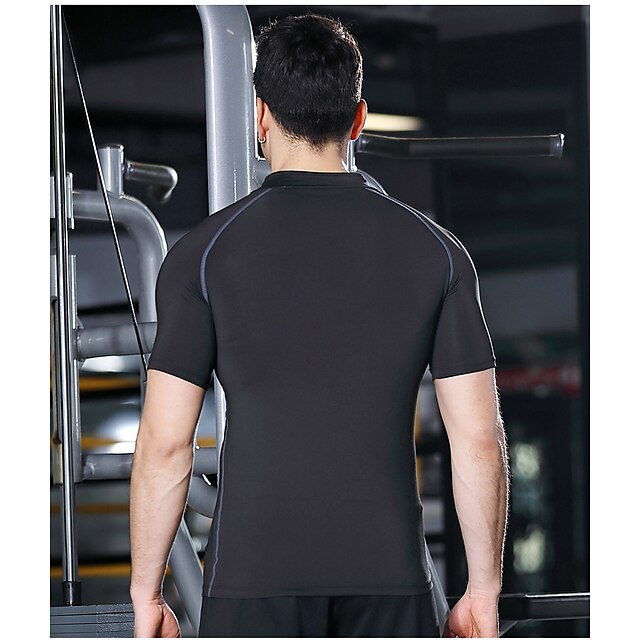 Sports & Outdoors Running, Jogging & Walking | Mens Running Shirt Tee Tshirt Top Athletic Breathable Quick Dry Moisture Wicking 